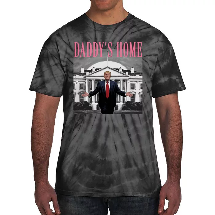 Funny Trump Pink Daddys Home  Trump 2024 Tie-Dye T-Shirt