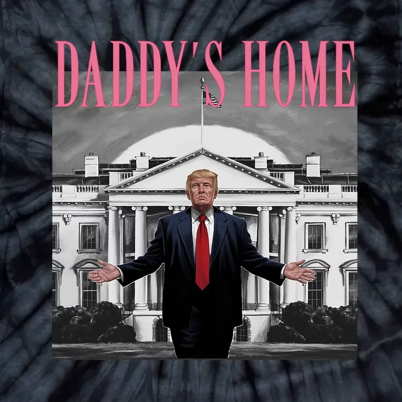 Funny Trump Pink Daddys Home  Trump 2024 Tie-Dye T-Shirt