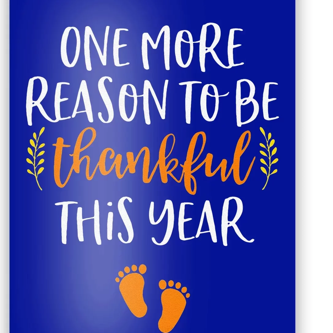 Funny Thanksgiving Pregnancy Announcement Fall Baby Reveal Poster