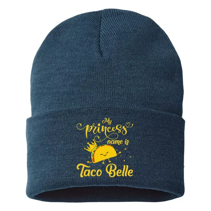 Funny Taco Princess Name Is Taco Belle Foodie Sustainable Knit Beanie