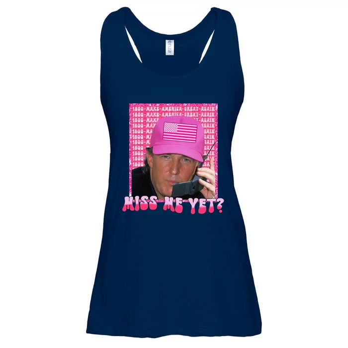 Funny Trump Pink Miss Me Yet Trump 2024 President 2024 Ladies Essential Flowy Tank