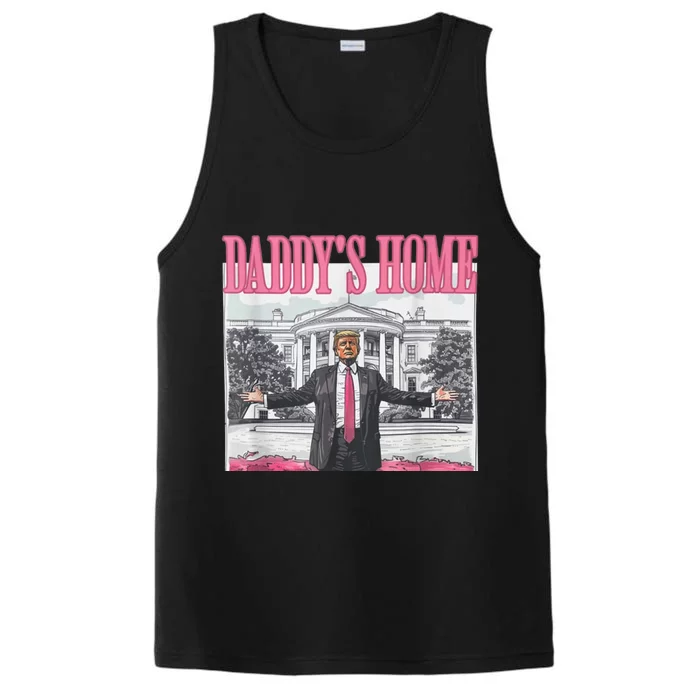 Funny Trump Pink Daddys Home  Trump 2024 Performance Tank