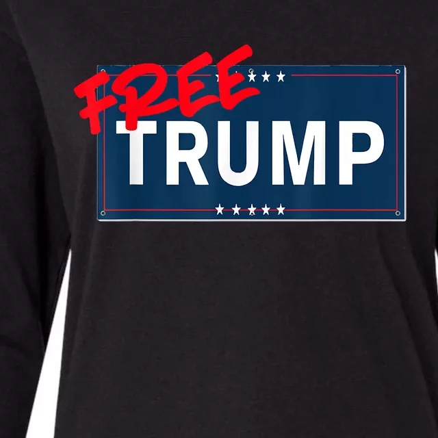 Free Trump Protest Political Support Election Activist Womens Cotton Relaxed Long Sleeve T-Shirt