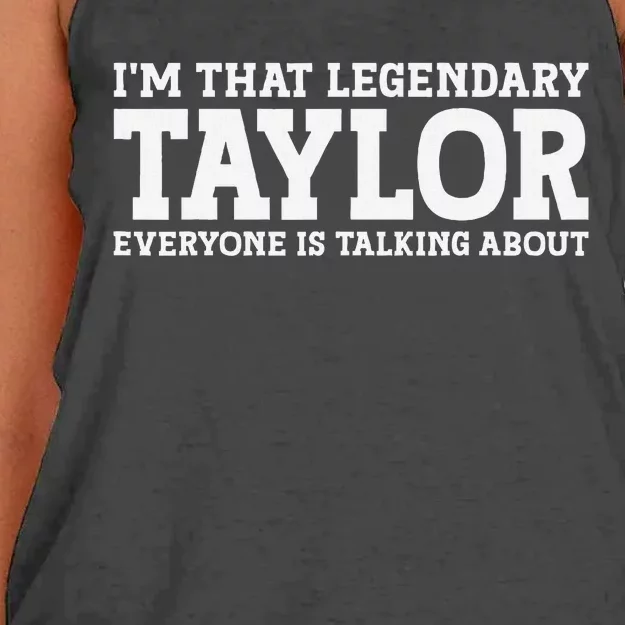 Funny Taylor Personalized Name Design Women's Knotted Racerback Tank