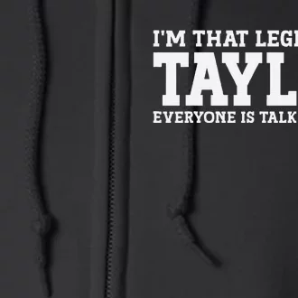 Funny Taylor Personalized Name Design Full Zip Hoodie