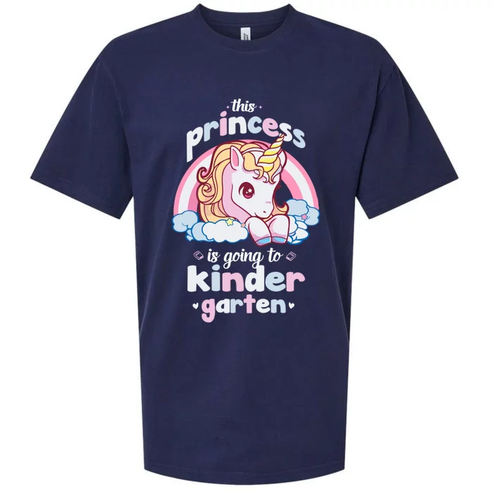 Funny This Princess Is Going To Kindergarten Back To School Gift Sueded Cloud Jersey T-Shirt