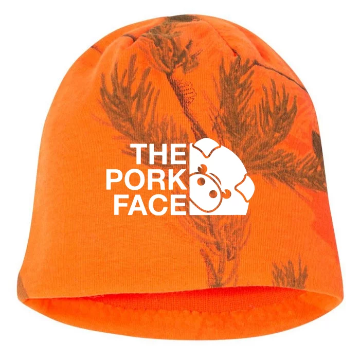 Funny The Pork Face Joke Parody Kati - Camo Knit Beanie