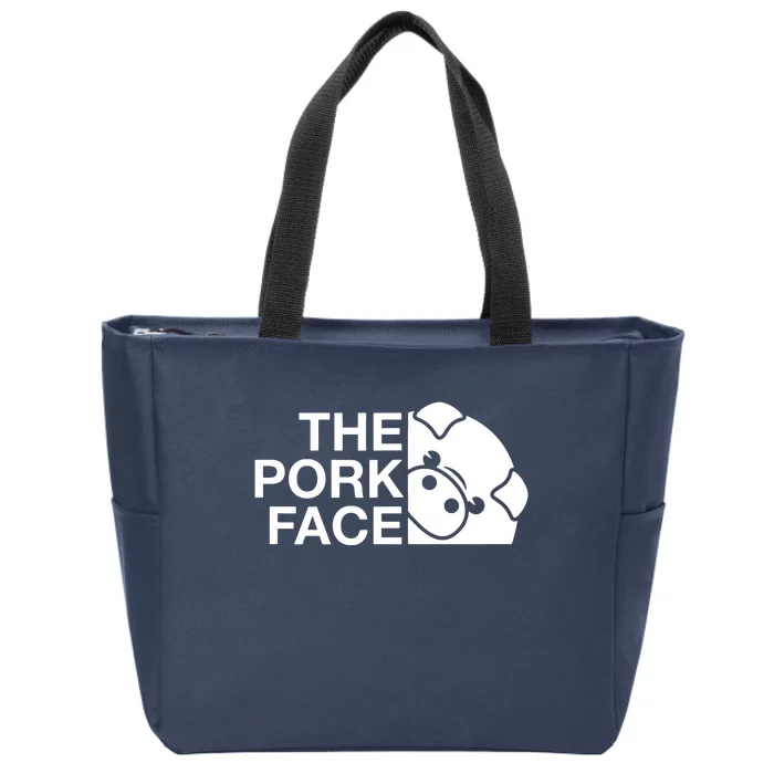 Funny The Pork Face Joke Parody Zip Tote Bag