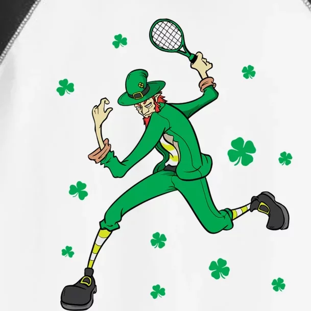 Funny Tennis Player Leprechaun St Patrick's Day Tennis Fan Gift Toddler Fine Jersey T-Shirt