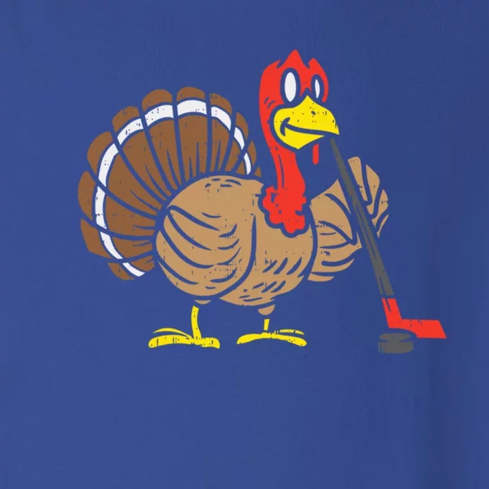 Funny Turkey Playing Hockey Thanksgiving For Hockey Lovers Meaningful Gift Toddler Long Sleeve Shirt