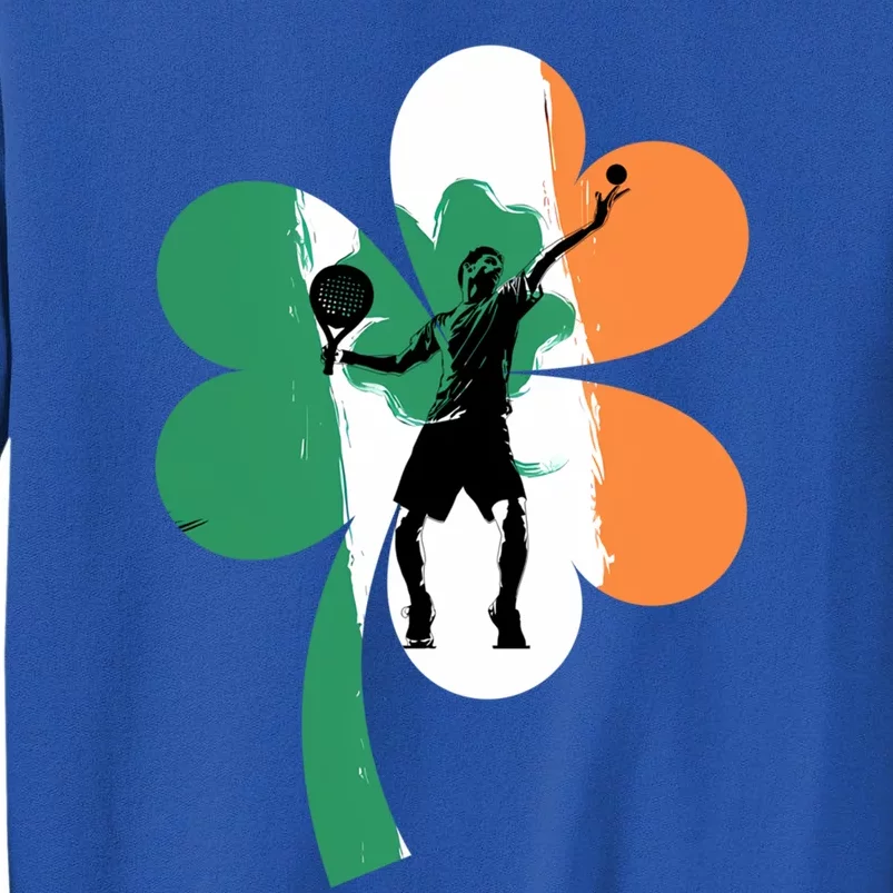 Funny Tennis Player Shamrock St Patrick's Day Ireland Flag Great Gift Sweatshirt