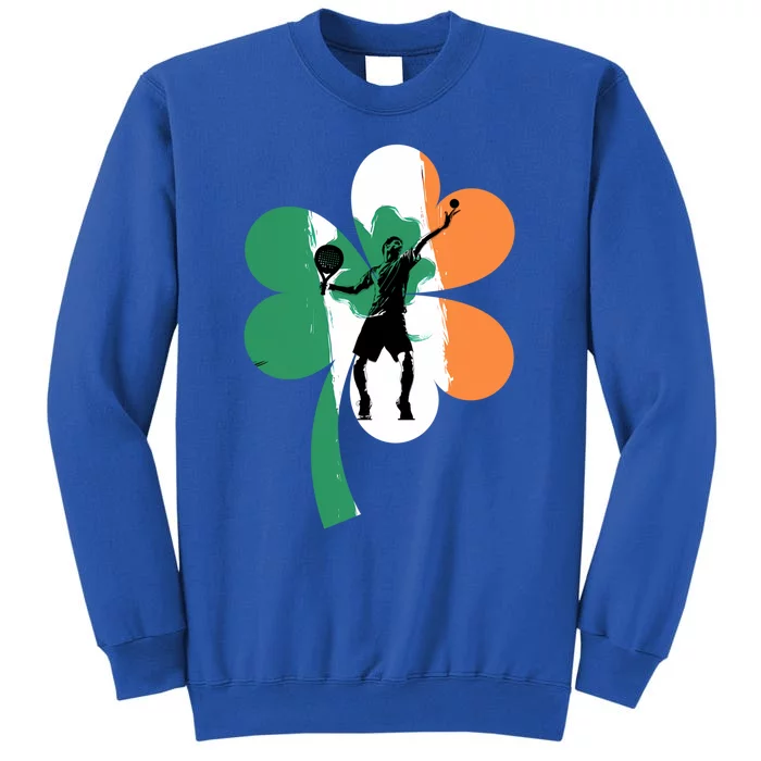 Funny Tennis Player Shamrock St Patrick's Day Ireland Flag Great Gift Sweatshirt