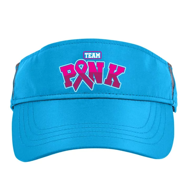 Feminist Team Pink Ribbon Breast Cancer Awareness Month Cute Gift Adult Drive Performance Visor