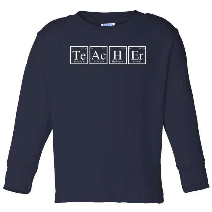 Funny Teacher Periodic Table Toddler Long Sleeve Shirt