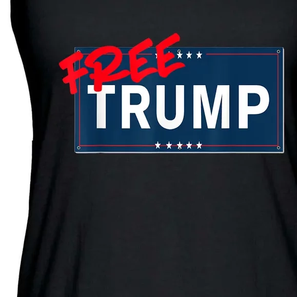 Free Trump Protest Political Support Election Activist Ladies Essential Flowy Tank