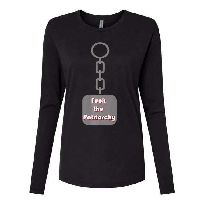 Fuck The Patriarchy Key Chain Womens Cotton Relaxed Long Sleeve T-Shirt