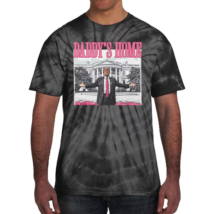 Funny Trump Pink Daddys Home Trump 2024 Tie-Dye T-Shirt