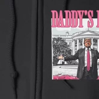 Funny Trump Pink Daddys Home Trump 2024 Full Zip Hoodie