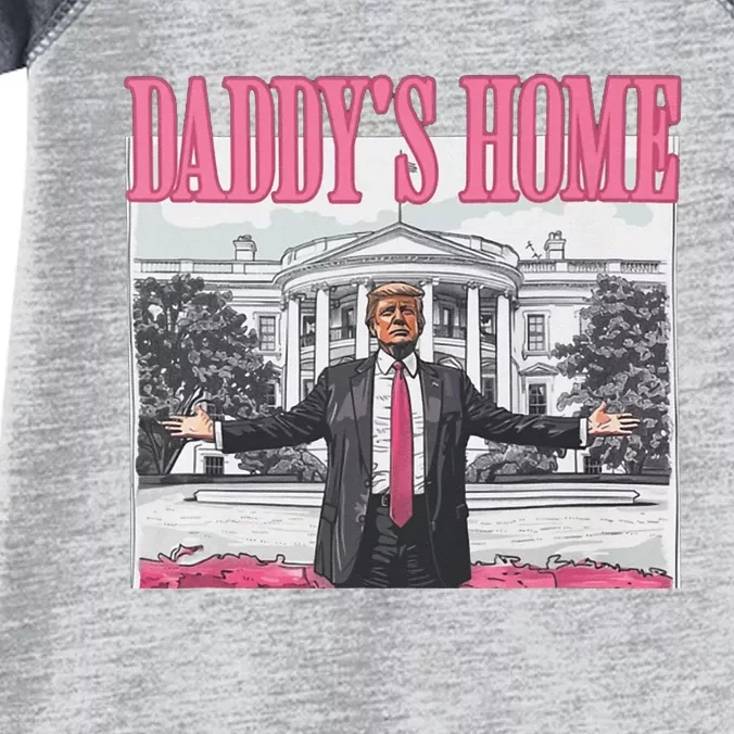 Funny Trump Pink Daddys Home Trump 2024 Infant Baby Jersey Bodysuit