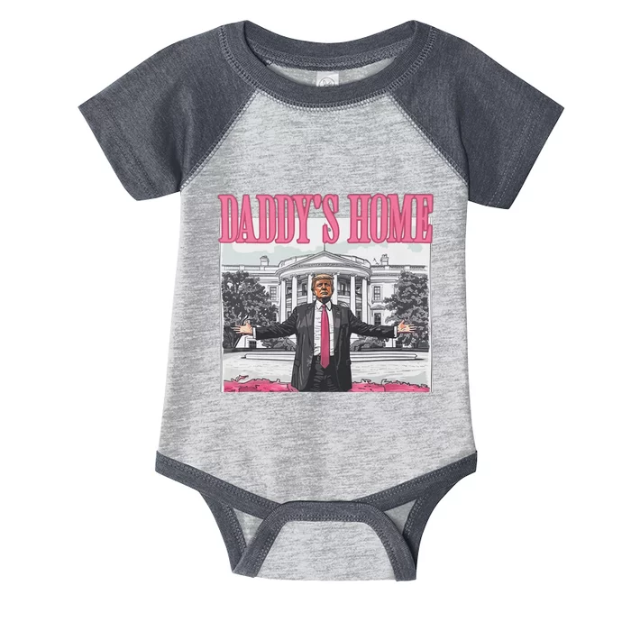 Funny Trump Pink Daddys Home Trump 2024 Infant Baby Jersey Bodysuit