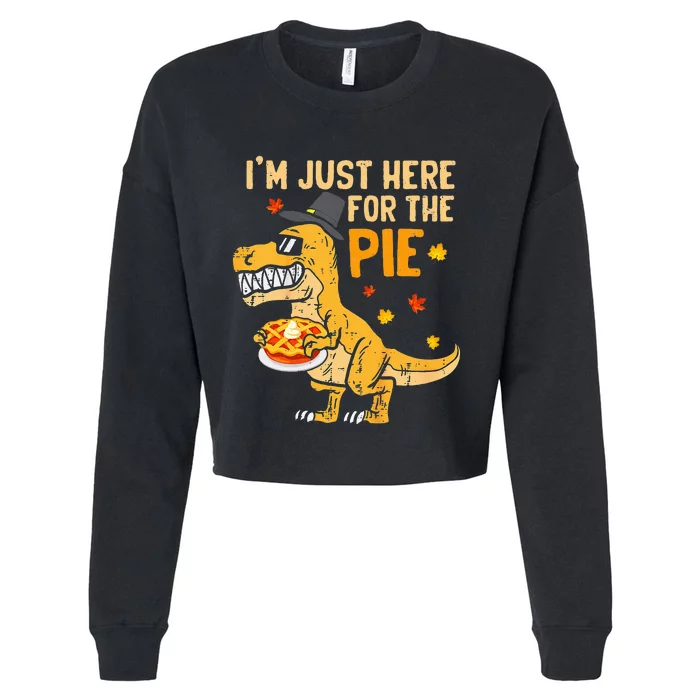 Funny Thanksgiving Pumpkin Pie Lover Gift Cropped Pullover Crew