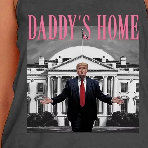 Funny Trump Pink Daddys Home  Trump 2024 Women's Knotted Racerback Tank