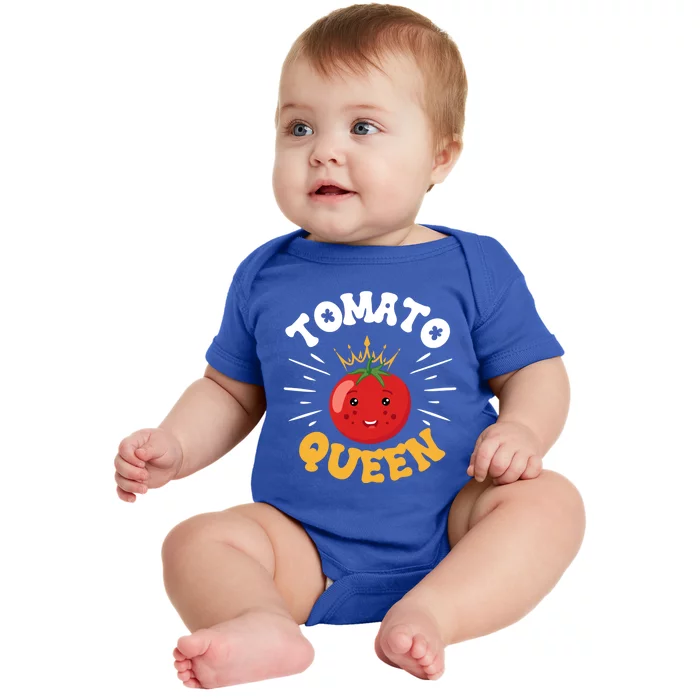 Funny Tomato Queen Fruit Vegetable Mother's Day Gardener Great Gift Baby Bodysuit