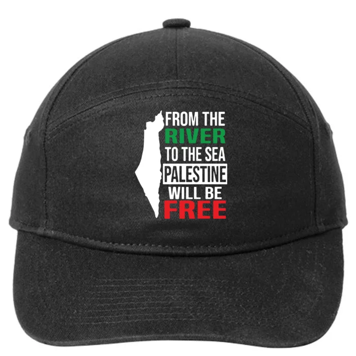 From The River To The Sea Palestine Will Be Free 7-Panel Snapback Hat