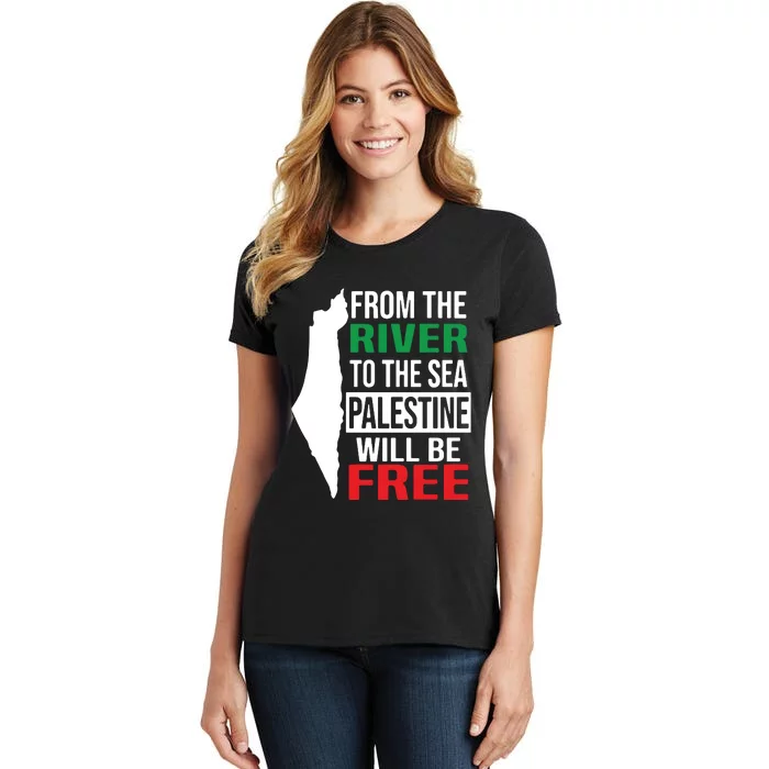 From The River To The Sea Palestine Will Be Free Women's T-Shirt