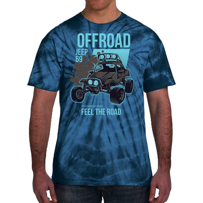 Feel The Road Design Tie-Dye T-Shirt