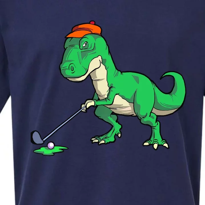 Funny T Rex Dinosaur Golf Giftss for Golfer Sueded Cloud Jersey T-Shirt