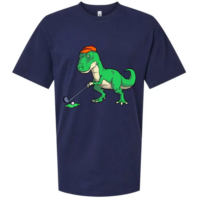 Funny T Rex Dinosaur Golf Giftss for Golfer Sueded Cloud Jersey T-Shirt