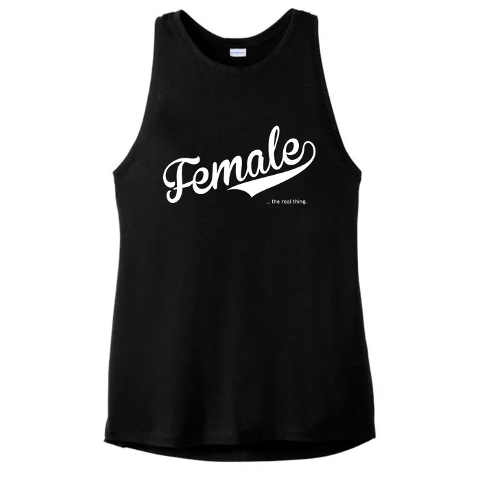 Female The Real Thing Ladies Tri-Blend Wicking Tank