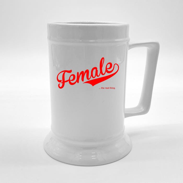 Female The Real Thing Front & Back Beer Stein