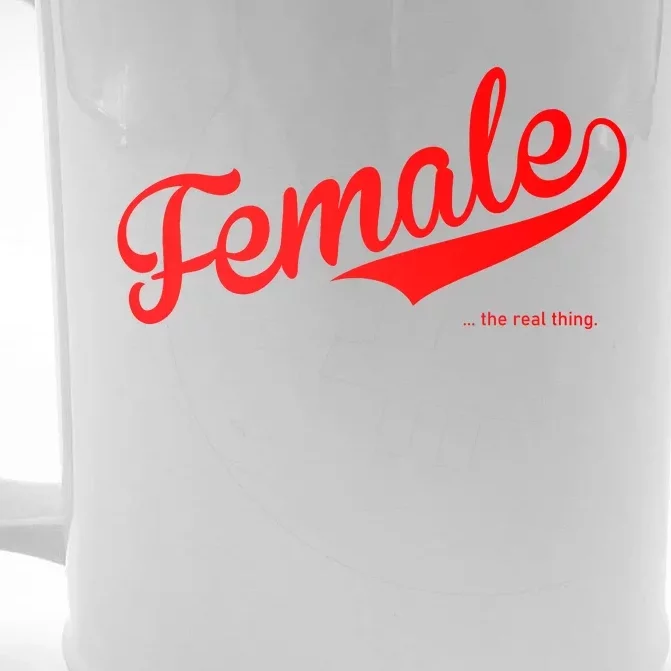 Female The Real Thing Front & Back Beer Stein