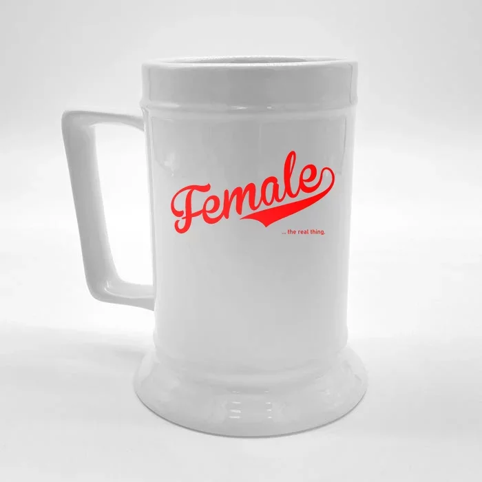 Female The Real Thing Front & Back Beer Stein