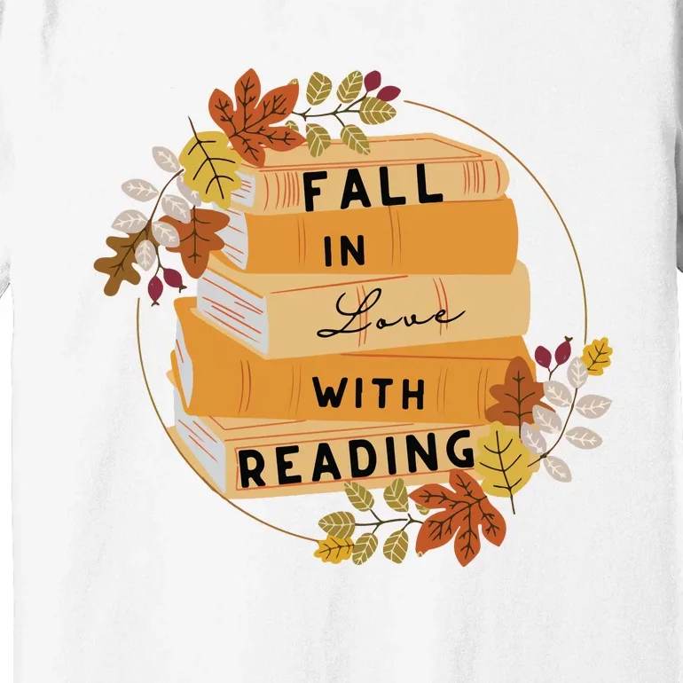 Fall Teacher Reading Book Thanksgiving Premium T-Shirt