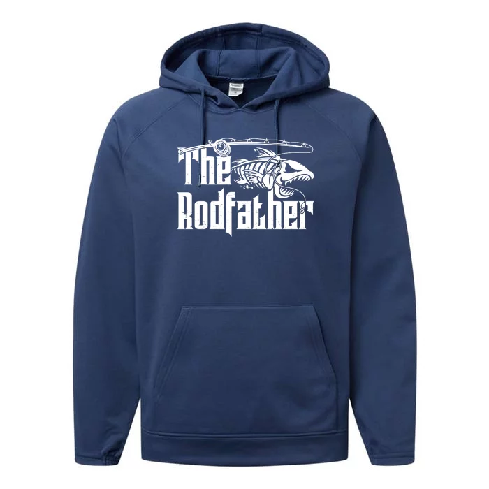 Funny The Rodfather FIshing Performance Fleece Hoodie