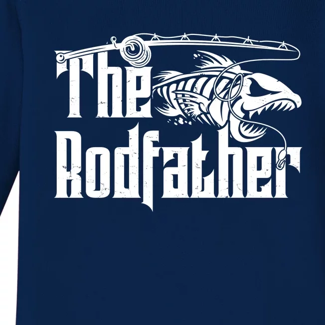 Funny The Rodfather FIshing Baby Long Sleeve Bodysuit