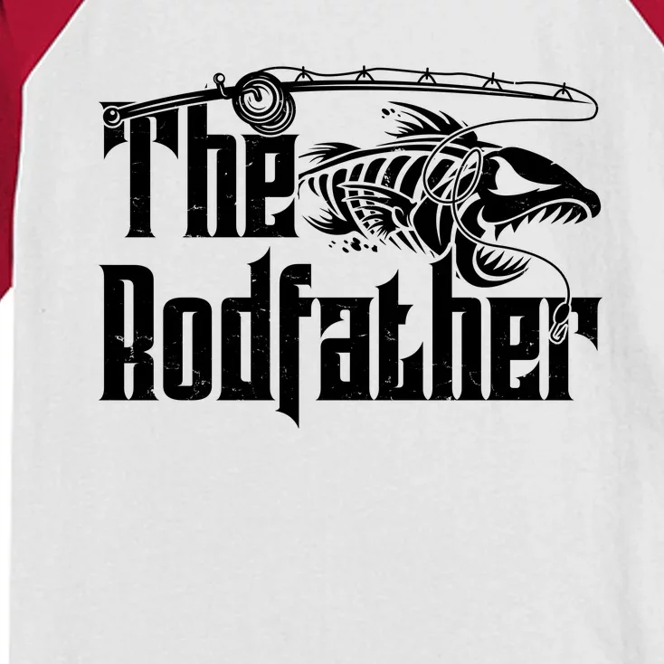 Funny The Rodfather FIshing Kids Colorblock Raglan Jersey