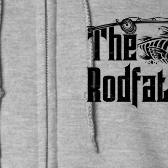 Funny The Rodfather FIshing Full Zip Hoodie