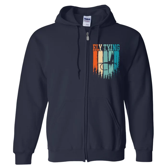 Fly Tying Retro Vintage Full Zip Hoodie