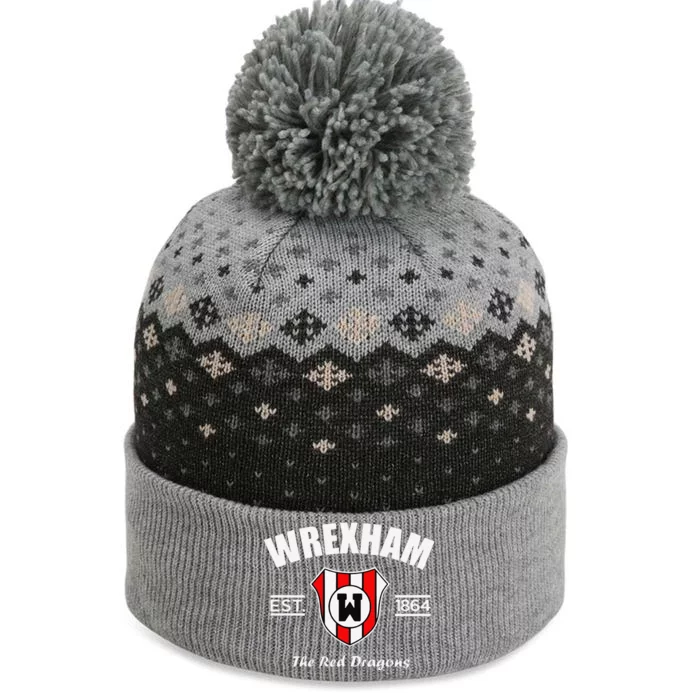 Funny The Red Dragons Wrexham Fc Football Club Wrexham The Baniff Cuffed Pom Beanie