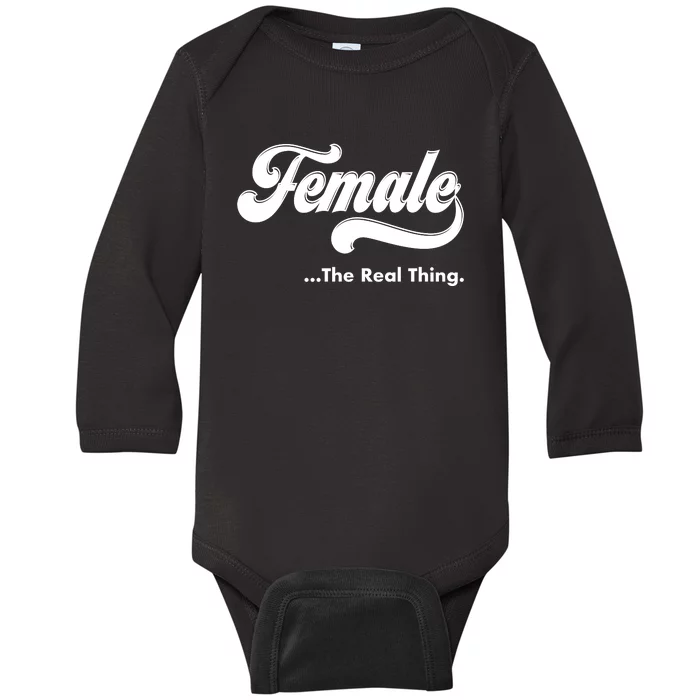 Female The Real Thing Baby Long Sleeve Bodysuit