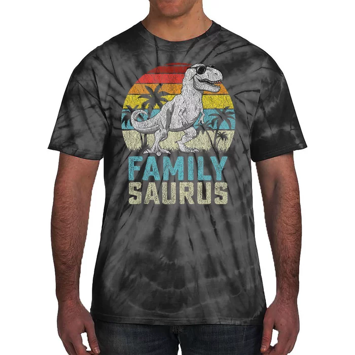 Familysaurus T Rex Dinosaur Family Saurus FatherS Family Tank Top Tie-Dye T-Shirt