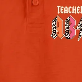 Funny Teachers Rock ABCD Rocker Dry Zone Grid Performance Polo