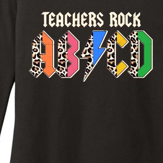 Funny Teachers Rock ABCD Rocker Womens CVC Long Sleeve Shirt