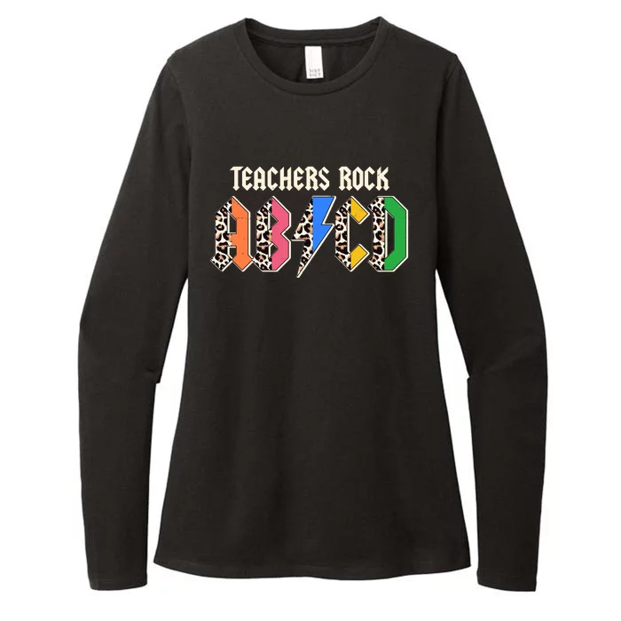 Funny Teachers Rock ABCD Rocker Womens CVC Long Sleeve Shirt