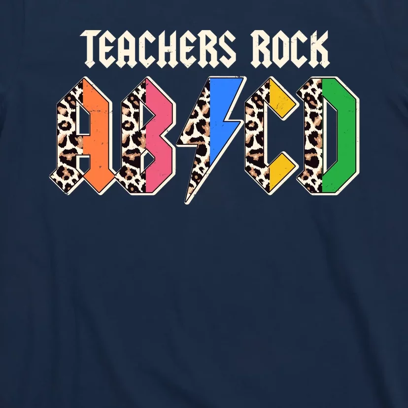 Funny Teachers Rock ABCD Rocker T-Shirt