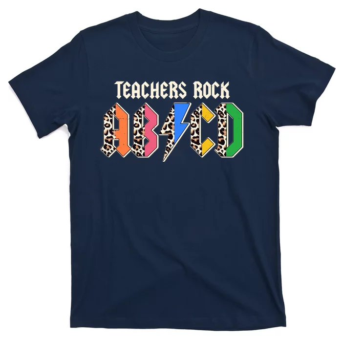 Funny Teachers Rock ABCD Rocker T-Shirt